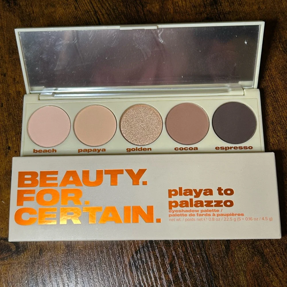 Neutral Eyeshadow Palette – Beach, Papaya, Golden, Cocoa, Espresso